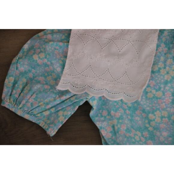 VINTAGE The Childrens Hour by Jan Briggs Girls Pleated Lace Floral Dress Size 7 - Picture 9 of 10